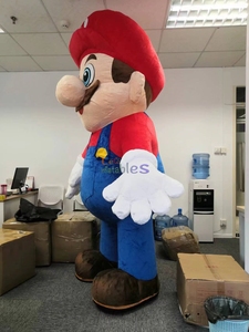 Moq 1 pieza personaje de dibujos animados inflable Super Mario <span class=keywords><strong>Luigi</strong></span> mascota disfraz para la venta Super Mario disfraces para vacaciones - Product Image 5