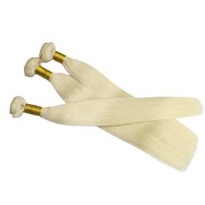 2024 vente chaude trame de cheveux russes Double trame de Machine étirée 100% faisceaux de cheveux bruts humains européens couleur blonde - Product Image 2