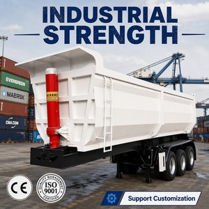 Remorque benne basculante professionnelle - Benne basculante blanche durable pour le <span class=keywords><strong>transport</strong></span> de sable et de gravier - Product Image 3