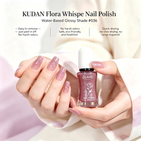 KUDAN, fabricant depuis 20 ans, vernis à ongles à base d'eau multi-tons scintillants, sans odeur, logo personnalisé, cosmétiques pour ongles en marque privée