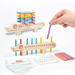<span class=keywords><strong>Kit</strong></span> de jeu en bois Montessori en forme d'arête de poisson pour <span class=keywords><strong>bébé</strong></span> garçon fille, jeu d'apprentissage de tri des couleurs, jeu d'appariement, cadeau éducatif préscolaire - Product Image 3
