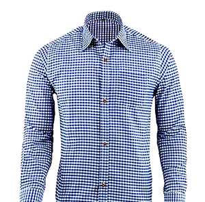 <b>Men</b>’s <b>Blue</b> Bavarian Oktoberfest Trachten <b>Shirt</b> Classic Cultural Cotton S to 4XL - Product Image 1