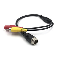 OEM GX12 havacılık kafa 4 pinli AV DC kablo Rca Video güç kablosu araba monitörlü kamera DVR bağlantı hattı