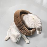 Nouveau grattoir pour chat créatif, personnalisable, pliable, en carton ondulé, jouet durable pour chat, fournitures pour animaux de compagnie