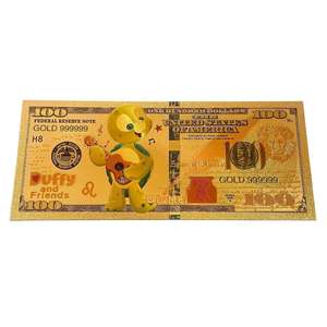 Billete Conmemorativo <span class=keywords><strong>de</strong></span> Anime Americano Duffy's Friends, Billete <span class=keywords><strong>de</strong></span> <span class=keywords><strong>100</strong></span> Dólares con Lámina Dorada, Moneda Ficticia <span class=keywords><strong>de</strong></span> Anime, Billete <span class=keywords><strong>de</strong></span> Oro <span class=keywords><strong>de</strong></span> 24k - Product Image 4