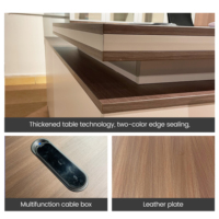 Vente en gros bureau administratif moderne meubles de bureau table bureau administratif en bois en forme de L