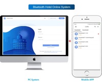 Système de serrure de porte d'hôtel intelligent avec code numérique et encodeur de cartes magnétiques Tediton APP pour la gestion hôtelière
