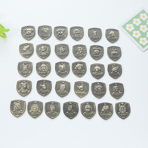 Buena calidad Changzhi nuevos accesorios para mascotas antiguo bronce escudo perro Collar colgante Anti-Pérdida identidad láser Diy letras - Product Image 3