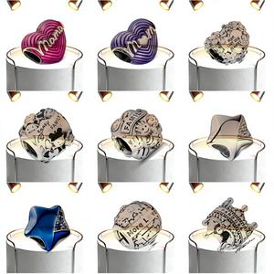 <span class=keywords><strong>Pendentif</strong></span> Cœur en Argent Pur 925 avec Zircon - Design Ballon à Air Chaud et Ampoule Robot Wally - Breloques DIY pour Diffuser l'Amour - Product Image 1