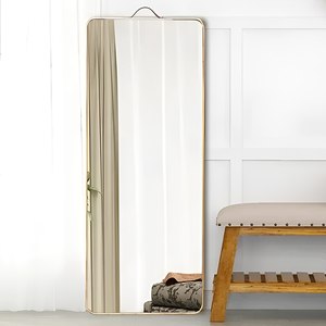 モダンな長方形フルボディガラスの床から床への壁に取り付けられたミラー家庭用装飾エレガントな壁に取り付けられたミラー - Product Image 1