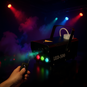 Led-500 <b>Fog</b> <b>Machine</b> 400W Remote Control 3 Color Led Lights 2000 Cfm Output Stage Lighting Equipment - Product Image 2