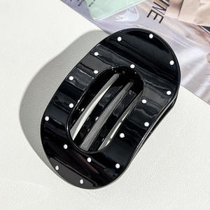 Épingles à cheveux ovales brillantes et élégantes, épingles à cheveux plates en plastique pour tresses, accessoires capillaires en gros directement de l'usine - Product Image 4