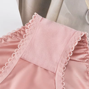 Culotte string sans couture en soie glacée pour femme, taille basse, lingerie sexy avec strass - Product Image 4