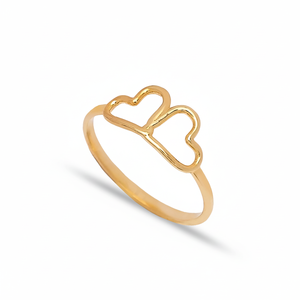 925 Silver Dual Heart Design <b>Plain</b> <b>Ring</b> Wholesale Handcrafted Silver Fine Jewelry - Product Image 2