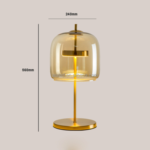 Đèn bàn hiện đại Chụp đèn bằng kính Đèn bàn G9 Phòng ngủ Phòng khách Trang trí phòng ngủ Đèn bàn Đèn bàn cho khách sạn Biệt thự - Product Image 4