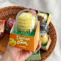 Glace exotique aux fruits en forme de pêche, ananas, banane, Yammy, chocolat et lait, sucette glacée aux fruits