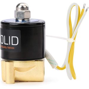 États-Unis Vanne solénoïde en laiton massif 1/4 po 110 V CA normalement fermée pour le contrôle de l'eau en Viton - Product Image 5