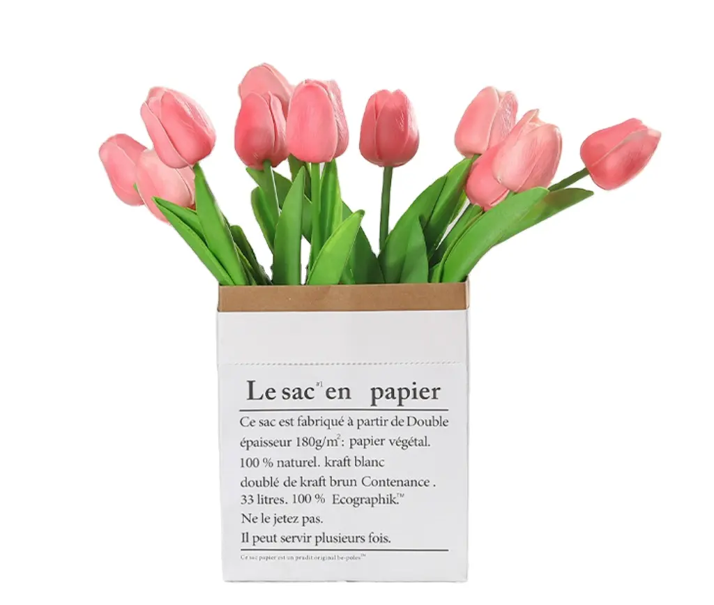 Bunga Tulip Buatan, 10 Buah Bunga Simulasi Gaya INS untuk Dekorasi Rumah dengan 1 Set Harga Rendah