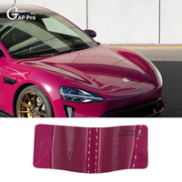 Película de Vinilo para Envoltura de Automóviles GAPPRO Rojo Brillante Resistente a los Rayos UV, TPU con Cambio de Color Perla, Alto Brillo
