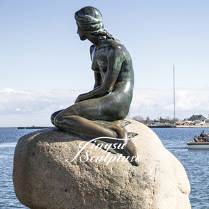Nouveau design taille réelle sculpture <span class=keywords><strong>en</strong></span> bronze sirène - Product Image 5