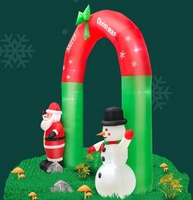 Arche de noël gonflable avec lumière Led, 2.4 M, pour l'extérieur, décoration de la cour, pour père noël, prêt à être expédié