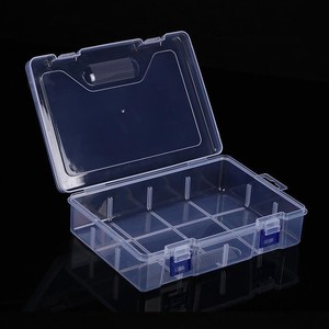 Transparent Rectangular <b>Plastic</b> Storage <b>Box</b> With Lid 100g PP Desktop Organizer For Spare Parts Sample Packaging - Product Image 2