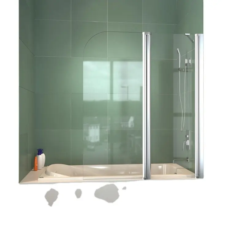 Sıcak satış duş ekran için spa yüklü küvet temperli cam banyo duş sıcak satış duş pivot kapı