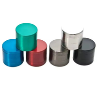 Tragbarer 63mm 50mm 40mm Zink-Kräuterzerkleinerer mit 4 Schichten aus Metall für trockene Kräuter zum Rauchen