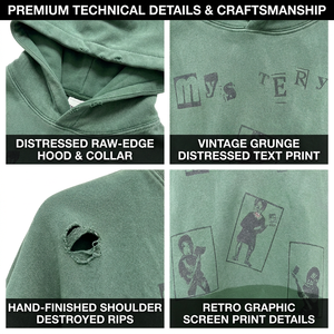 <strong>Grunge</strong> Archive Sun Faded Distressed Graphic <strong>Hoodie</strong> 380gsm Heavyweight French Terry Shoulder Rip Hand-Finished Atelier Custom OEM - Product Image 2