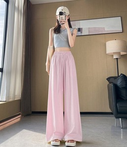 <span class=keywords><strong>Pantalon</strong></span> à rayures pour femmes, cordon de serrage, taille élastique, ample, décontracté, droit, long, avec poches, streetwear - Product Image 4
