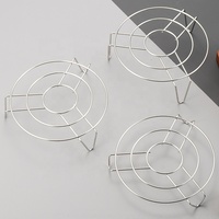 Grille de cuisson ronde de haute qualité en acier inoxydable, support de cuisson à la vapeur, grille pour friteuse à air chaud