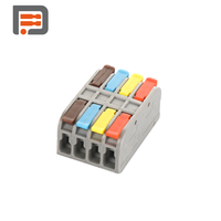 Bloc de bornes à raccordement rapide DF-2608-4C-DIN pour montage sur rail DIN, connecteur de câble électrique à levier à ressort 1P