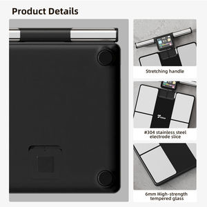 독특한 OEM/ODM 스마트 바디 근육 뼈 Bmi 스케일 8 전극 구성 분석기 블랙 체지방 스케일 Led 스마트 체지방 스케일 - Product Image 2