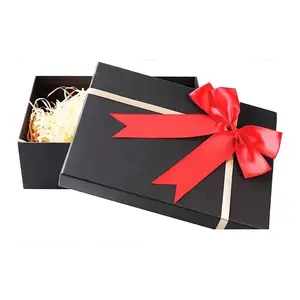 Fashion Christmas Paper Box Wedding Jewelry Gift Packaging Paper Boxes With Ribbon