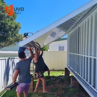 Maison mobile en conteneur de 20 pieds, deux chambres, préfabriquée, extensible, avec remorque, maison préfabriquée
