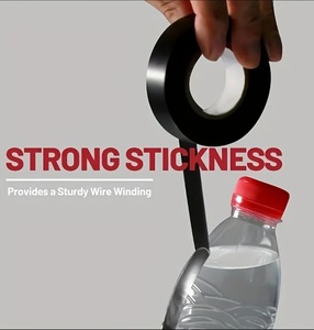 Trung Quốc <span class=keywords><strong>PVC</strong></span> Băng của nhà sản xuất 0.13 mét * 18 mét * 10m đen cách điện băng dính cao su duy nhất sáng bóng cách điện băng" - Product Image 5