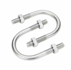 Boulons en U de haute qualité M8*50*60 en acier inoxydable 304, longueur de 10 mm, <span class=keywords><strong>traitement</strong></span> de galvanisation à chaud au zinc lisse - Product Image 1