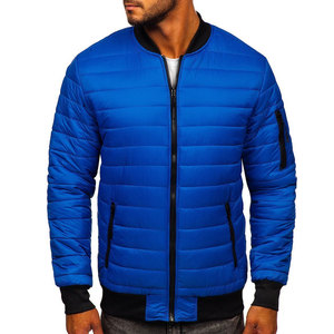 High Quality Custom Satin Zipper Streetwear Canvas Bomber <b>Jacket</b> Eco-Friendly <b>Waterproof</b> Winter Outerwear for Men - Product Image 1