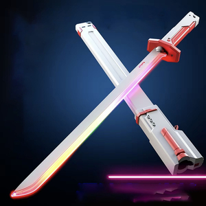 <b>Hot</b> Promotional Toy Cyberpunk Neon LED Spark Sword LED Light Saber with Sound and Fog RGB Color Changing Ninja Sword for Cosplay - Product Image 4