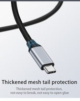 Kabel Data USB C ke Tipe C dari Paduan Aluminium Berkualitas Tinggi USB 3.1 PD 60W Pengisian Cepat Transmisi Fleksibel untuk Ponsel dan Laptop
