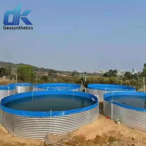 Duurzame Koi Kreeftenkweekvijver Gegalvaniseerde Plaatvisvijvers Dubbelzijdige Pvc-Voeringen Visvijvers Aquacultuursysteem - Product Image 6