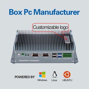 2 LAN 8 USB 6 COM RS232 RS485 Linux Windows-kompatibel Dual LAN Industrial Compact Mini Box Eingebetteter PC 4GB Videosp eicher Lüfter los - Product Image 5