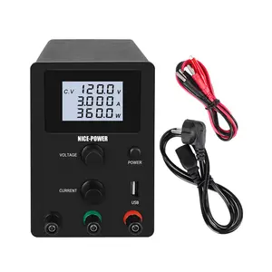 NICE-POWER R-SPS1203D 120V 3A DC Voltage Regulator Lab Power Regulator High Precision Power Supply For Production Line Black