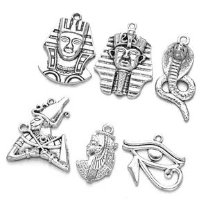 古埃及系列合金魅力埃及法老木乃伊蛇魅力吊坠珠宝制作配件