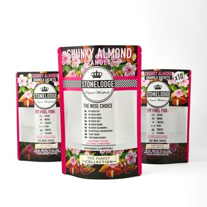 Kunden spezifisch bedruckter Druckverschluss-Mylar-Beutel Kraftpapier-Steh beutel in braun-weiß bedruckten Designs für Teebonbon-Keks-Lebensmittel verpackungen - Product Image 5