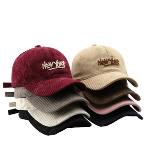 Casquette de Baseball en velours côtelé commun de haute qualité structuré papa chapeau broderie <span class=keywords><strong>New</strong></span> <span class=keywords><strong>York</strong></span> réglable Snapback pour hommes femmes vêtements de plein air - Product Image 1