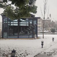 Gazebo d'hiver sphérique toit étanche 4 saisons solarium verre véranda serre kit complet