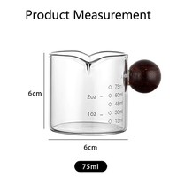 Taza Medidora de Vidrio Borosilicato Transparente de Alta Gama, Ecológica, Resistente al Calor, con Escala Graduada, para Leche, Salsas, Jarabes, Vinagre y Madera