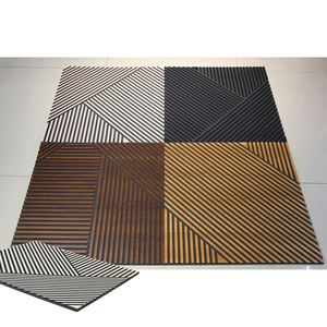3D artistico Puzzle rovere <span class=keywords><strong>MDF</strong></span> senza soluzione di continuità flauto decorativo pannello di parete in <span class=keywords><strong>legno</strong></span> per interni moderni - Product Image 2