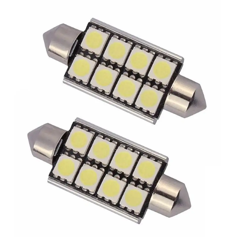 Tự Động LED Trang Trí Nội Thất Ánh Sáng 42Mm 12V 5050 8SMD Canbus Không Có Lỗi Xe Đọc Sách Bóng Đèn Giấy Phép Tấm Đèn Với